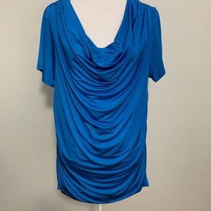 Serena Williams Royal Blue Small Cowl-neck Tunic